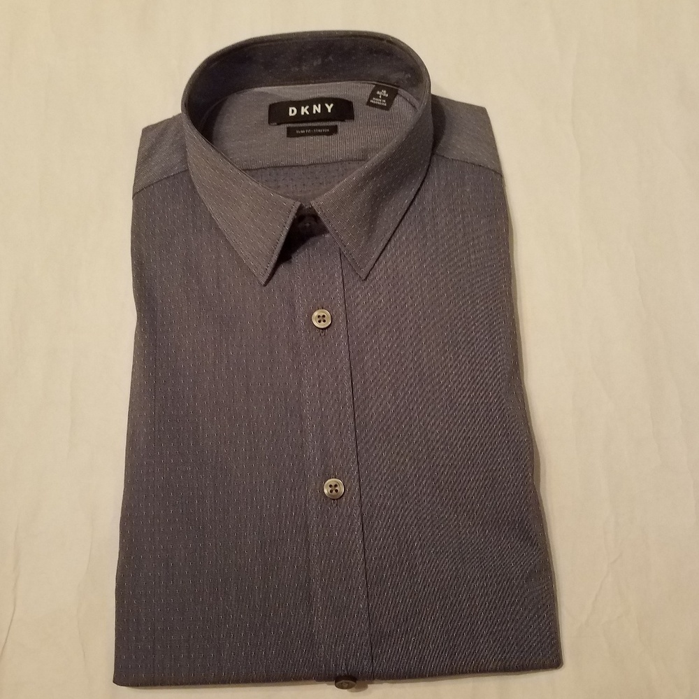 DKNY Men's Long Sleeve Dress Shirt